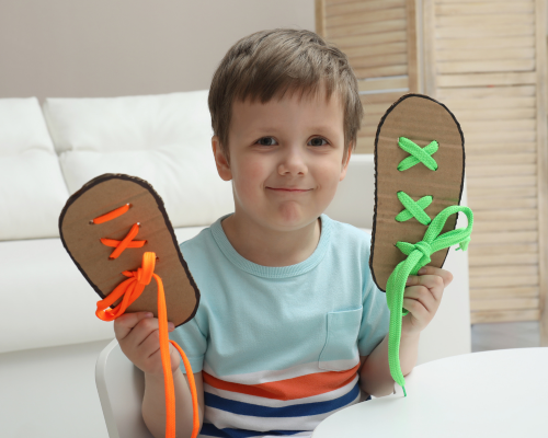Teaching Your Child Shoe tying Carolina Therapy Connection